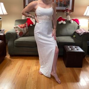 White evening gown